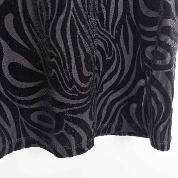 Allison Daley Black Velvet Swirl 70s Print Y2K Tank Top Small - Picture 4 of 5